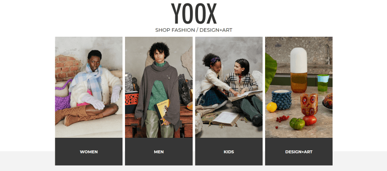 Yoox : A wide array of products by the best Italian and international designers